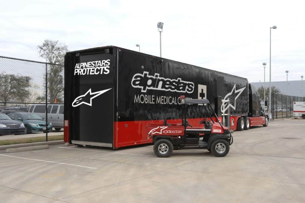 Alpinestars Mobile Medical Center Alpinestars Mobile Medical Center semi truck