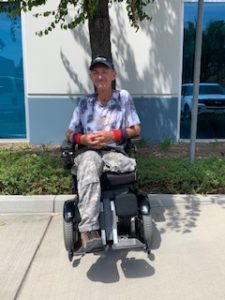 Flying Mike Brown on scooter